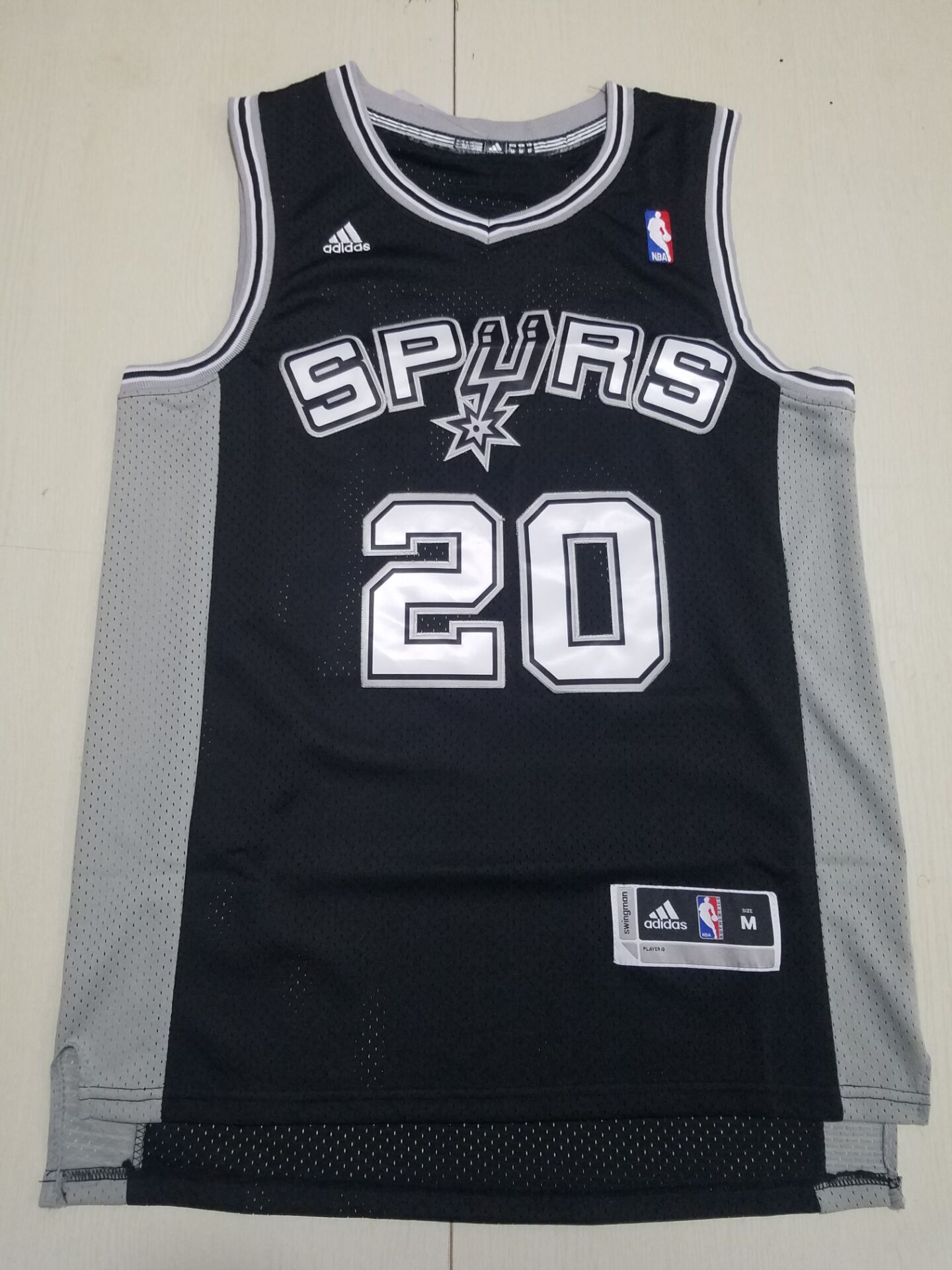 Men San Antonio Spurs 20 Ginobili Black 2022 NBA Jersey